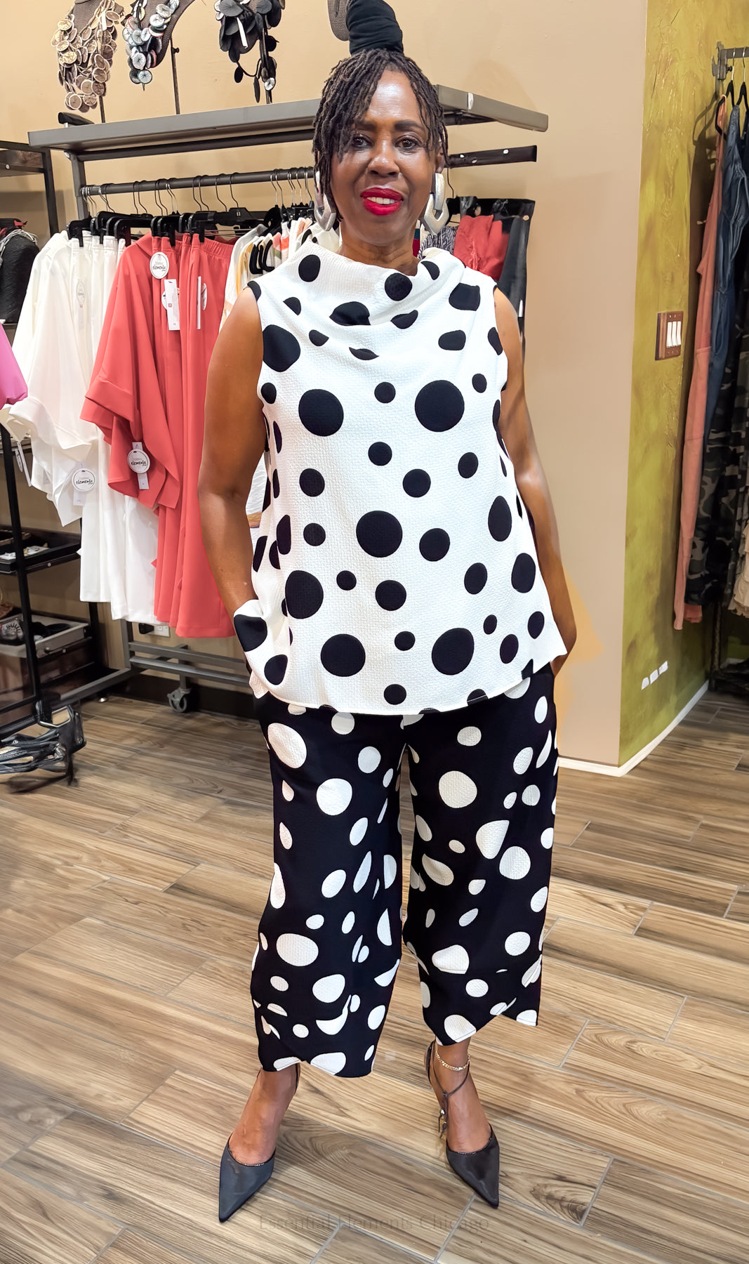 IC Collection White Dot Pants