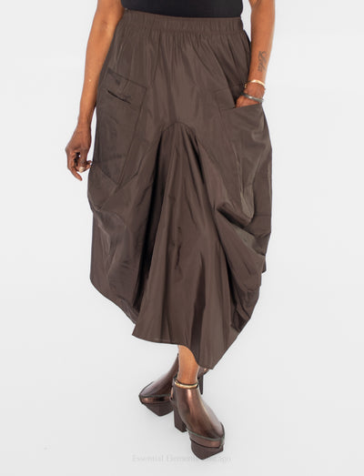 IC Collection Asymmetrical Skirt, Chocolate - Essential Elements Chicago