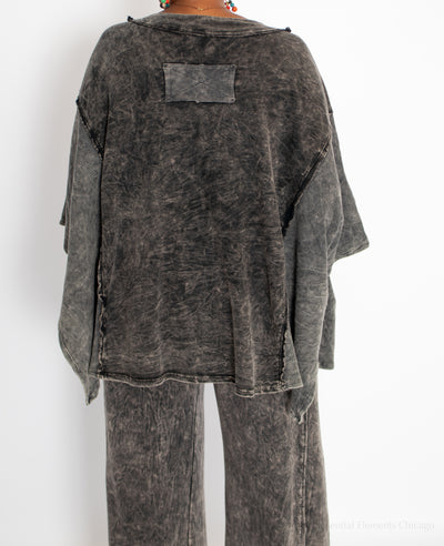J Her Fade to Floral Set, Ash Black