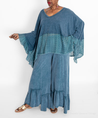 J Her Ruffle & Flow Set, Slate