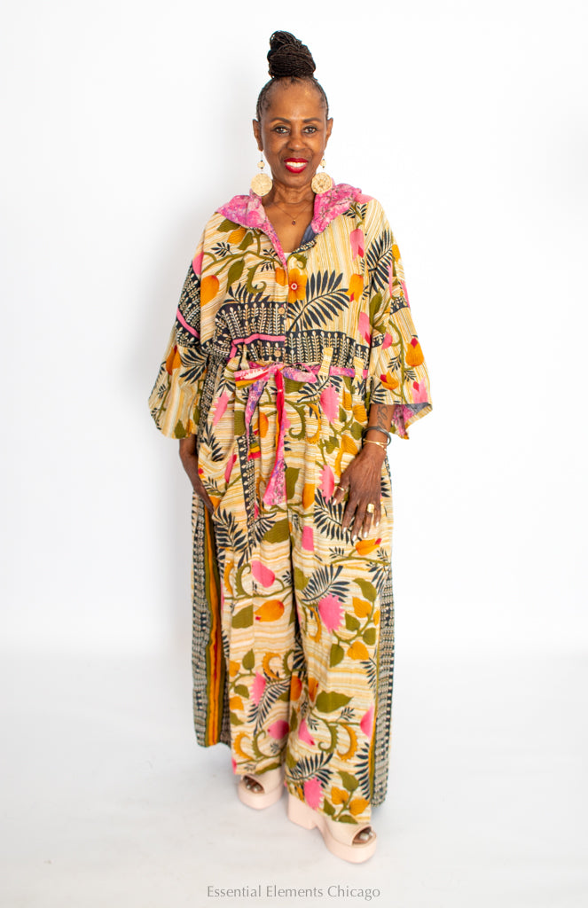 Kantha Bae Sari Zen Hooded Jumpsuit