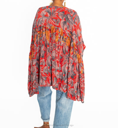 Kantha Bae Sari Gold Dust Crop Top