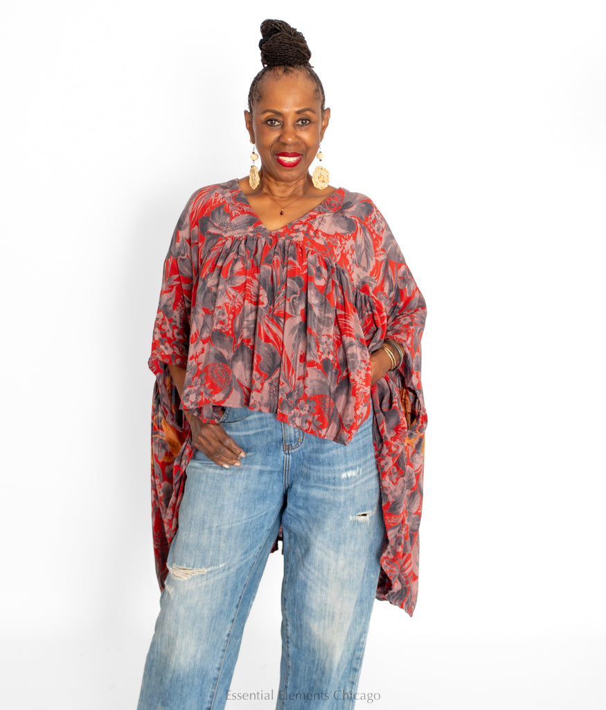 Kantha Bae Sari Gold Dust Crop Top
