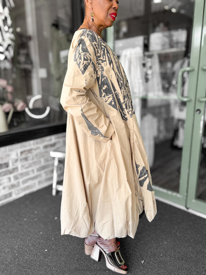 Kedziorek Printed Coat, Beige