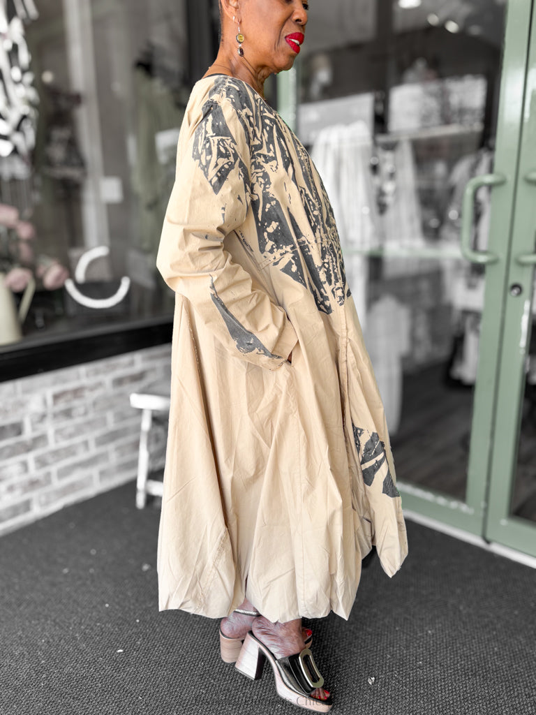 Kedziorek Printed Coat, Beige