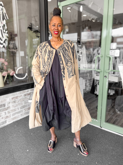 Kedziorek Printed Coat, Beige