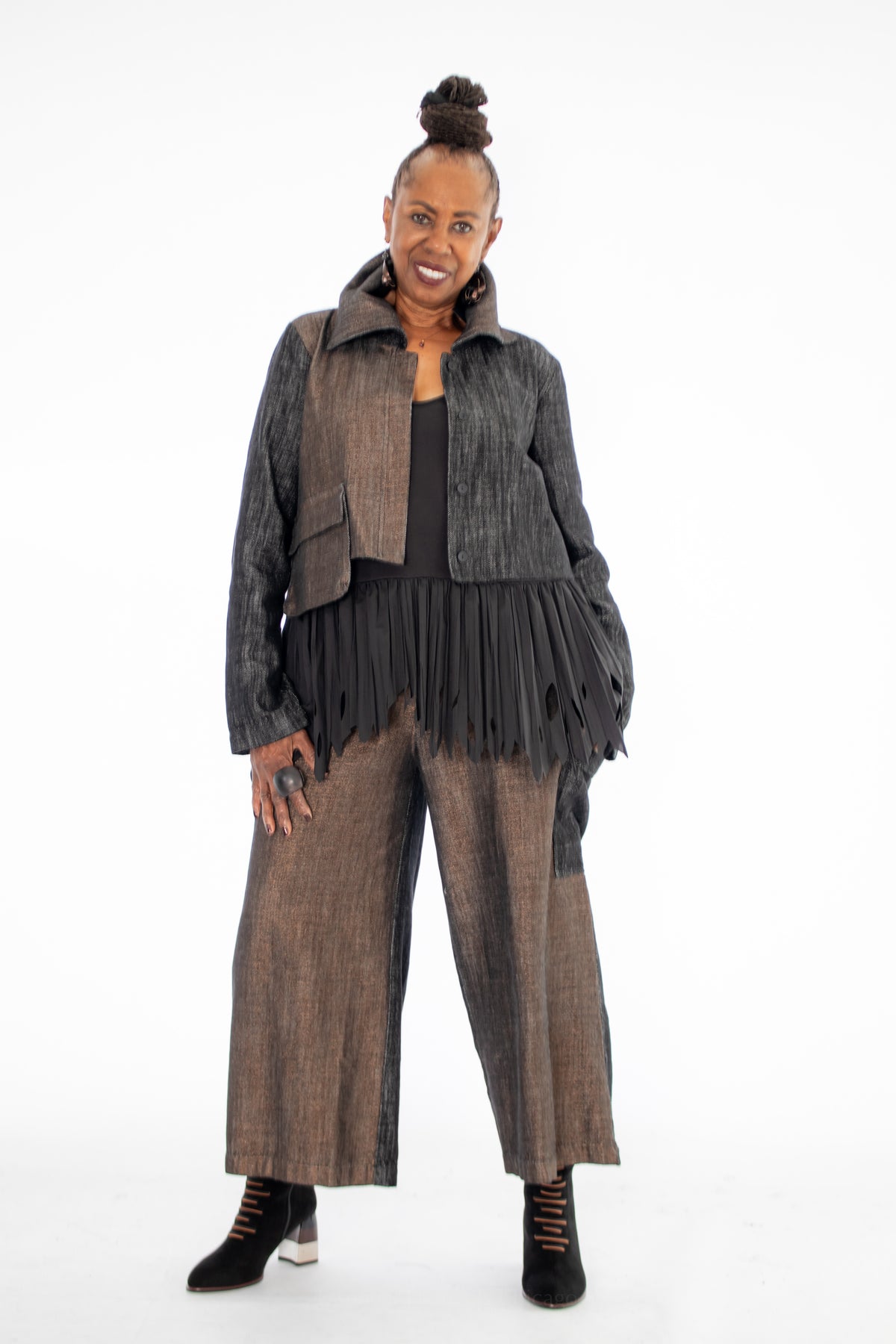 Kedziorek Colorblock Pants, Copper - Essential Elements Chicago