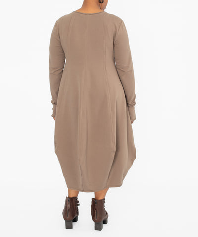 Kedziorek Tulip Dress, Taupe