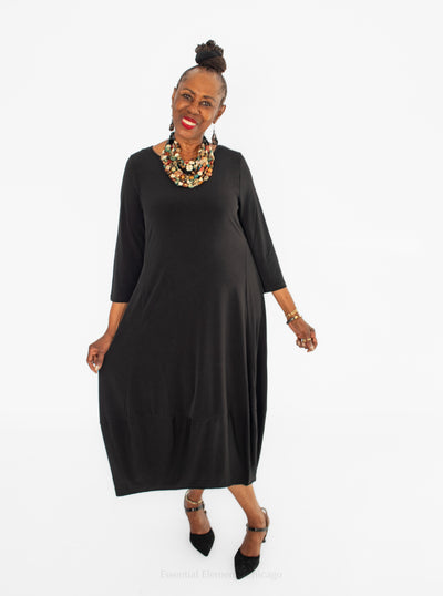 Kozan Demi Black Dress, Plus - Essential Elements Chicago