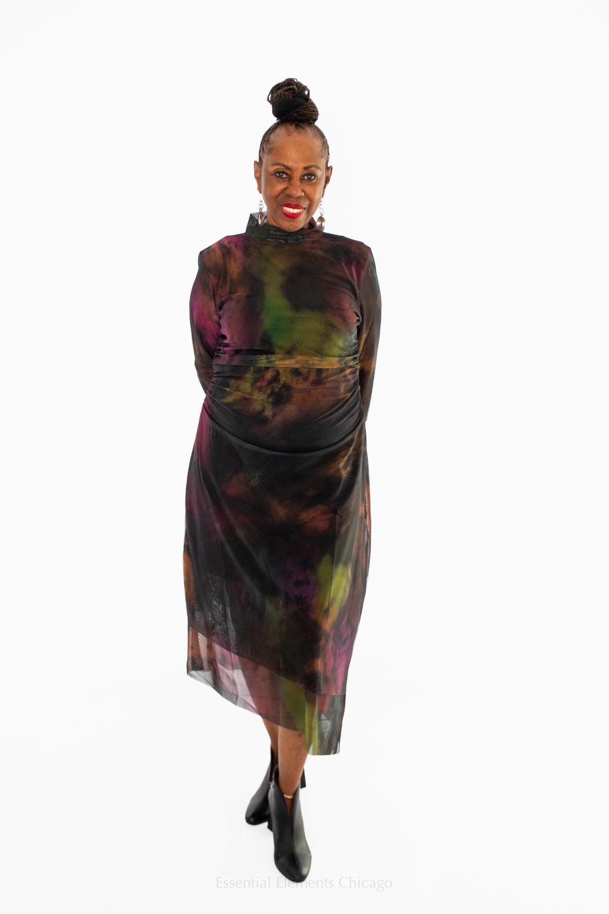 Kozan Mack Dress, Loden - Essential Elements Chicago