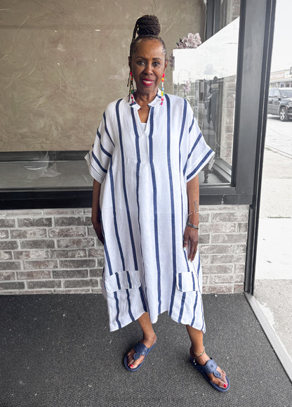 Monroe Linen Striped Tunic