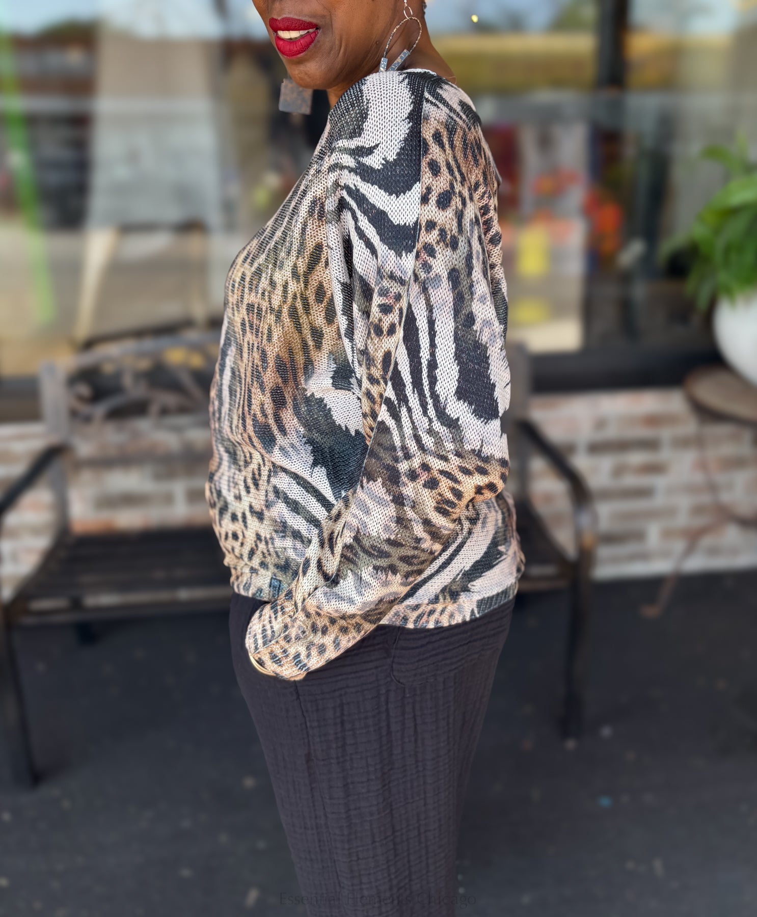 Aria Animal Print Sweater