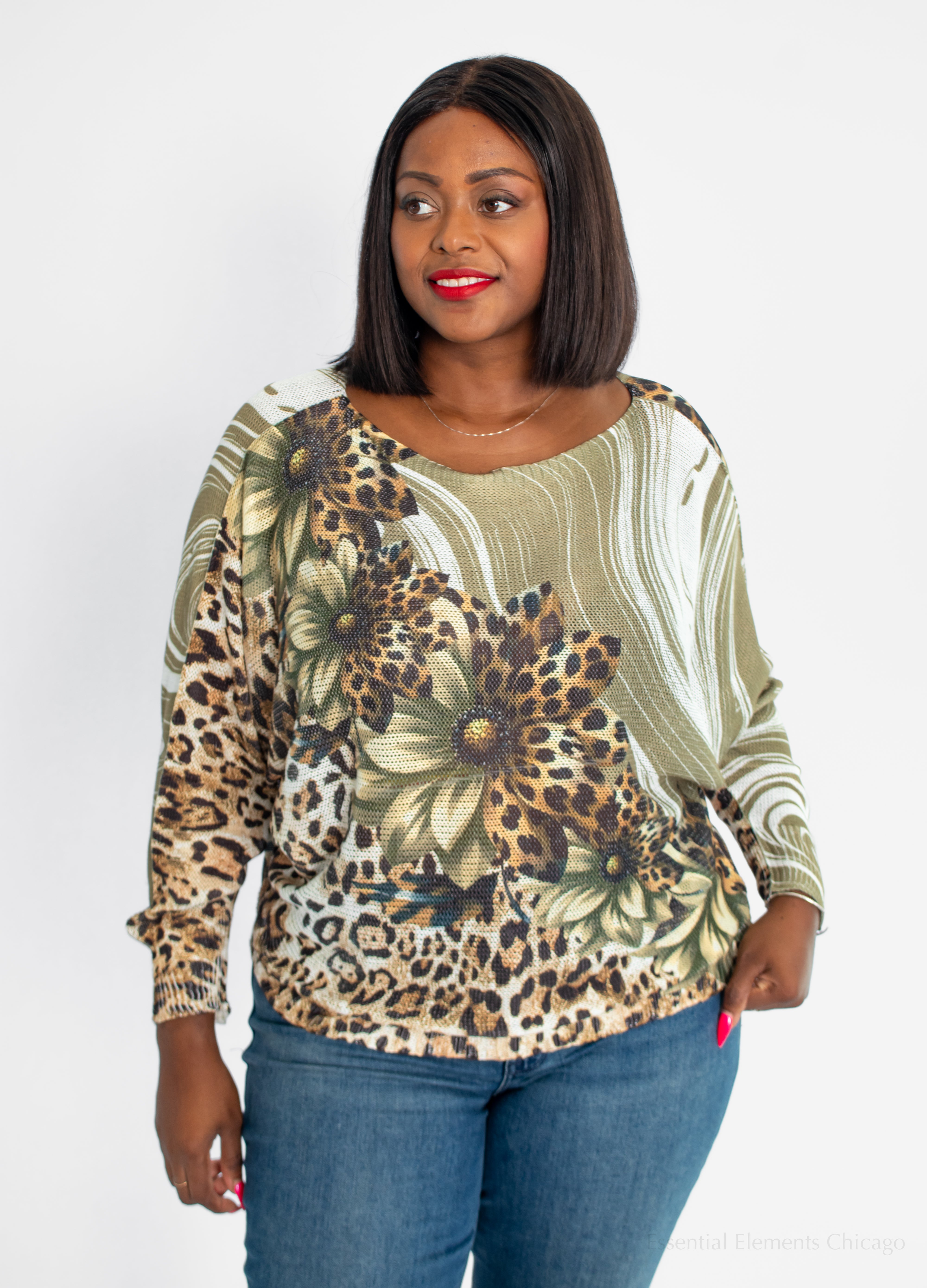 Loowie Flower Safari Sweater - Essential Elements Chicago