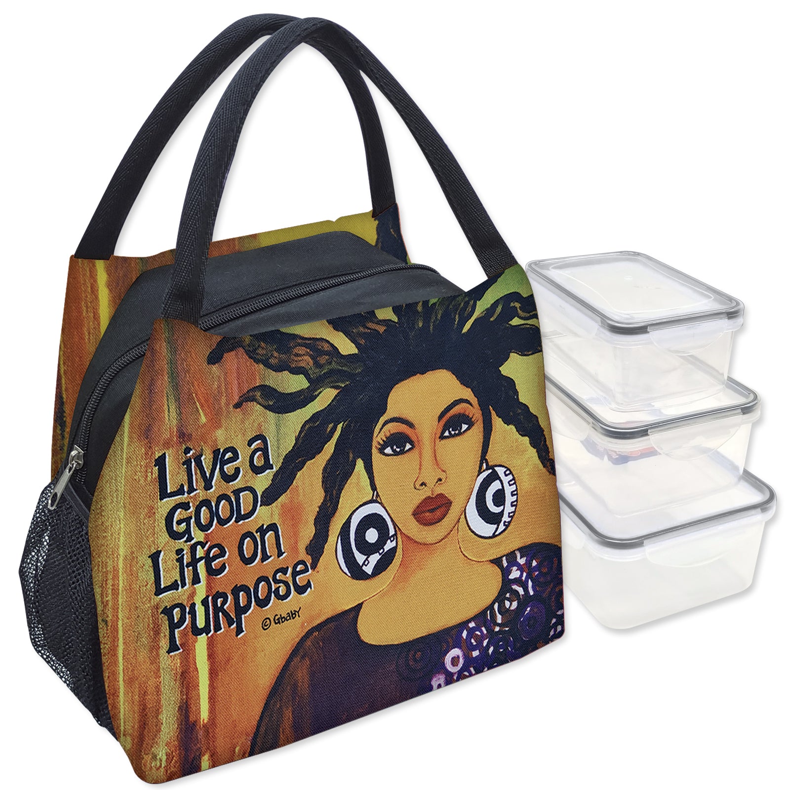 Shades of Color Lunch Bag Set w/ Containers
