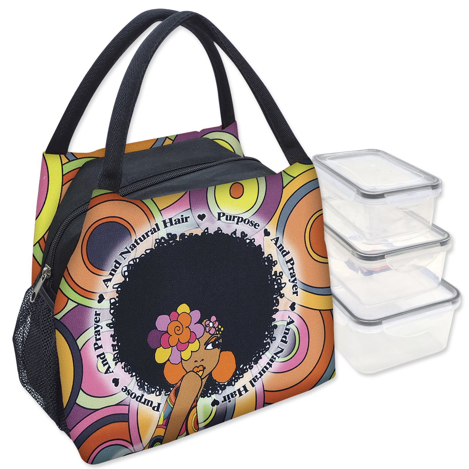 Shades of Color Lunch Bag Set w/ Containers