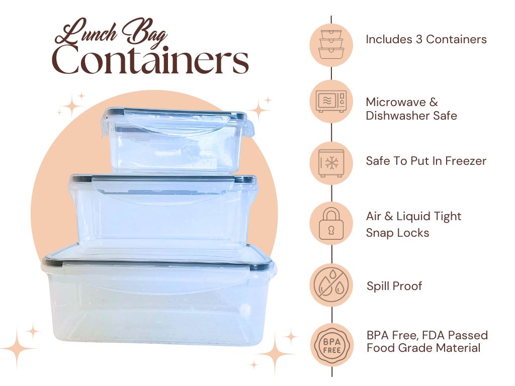 Shades of Color Lunch Bag Set w/ Containers