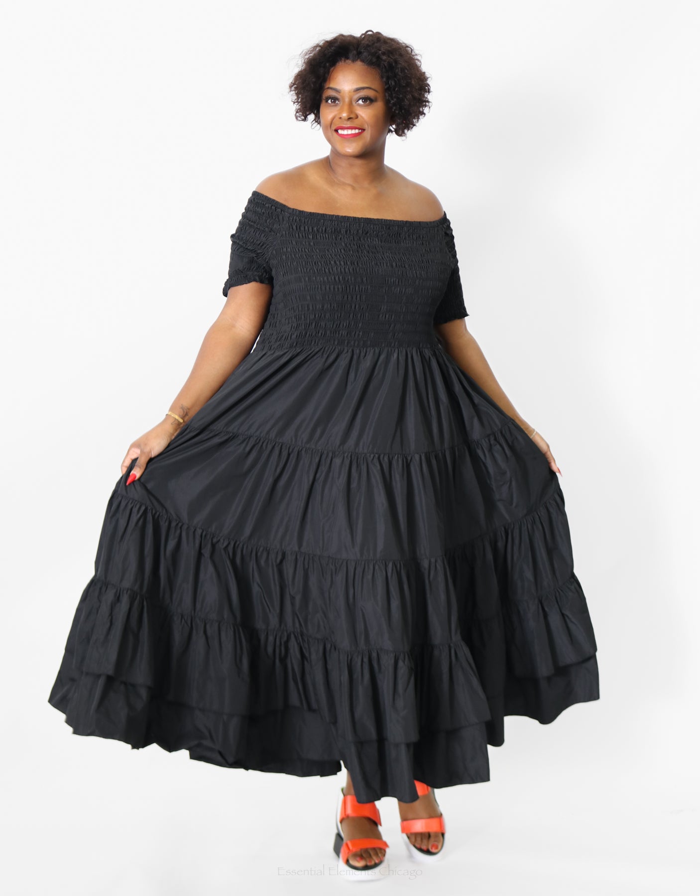 Luukaa Glow Off Shoulder Dress