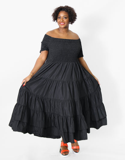 Luukaa Glow Off Shoulder Dress