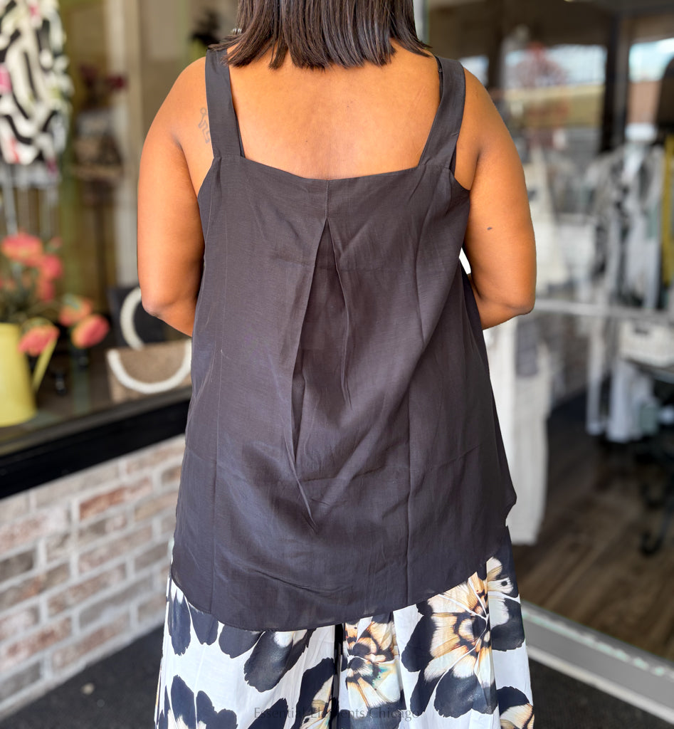 Luukaa Lorena Tank, Black - Essential Elements Chicago