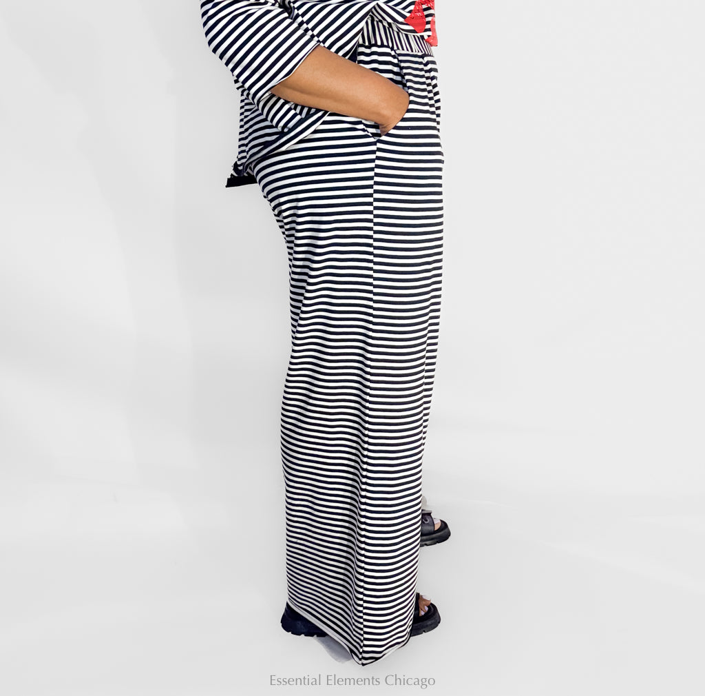 Luukaa Kaelith Striped Jersey Pant - Essential Elements Chicago