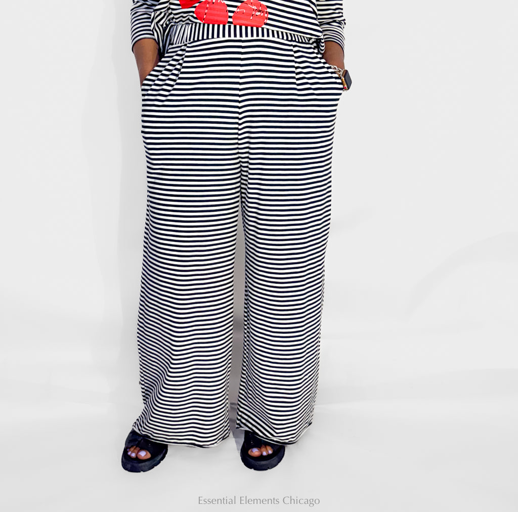 Luukaa Kaelith Striped Jersey Pant - Essential Elements Chicago