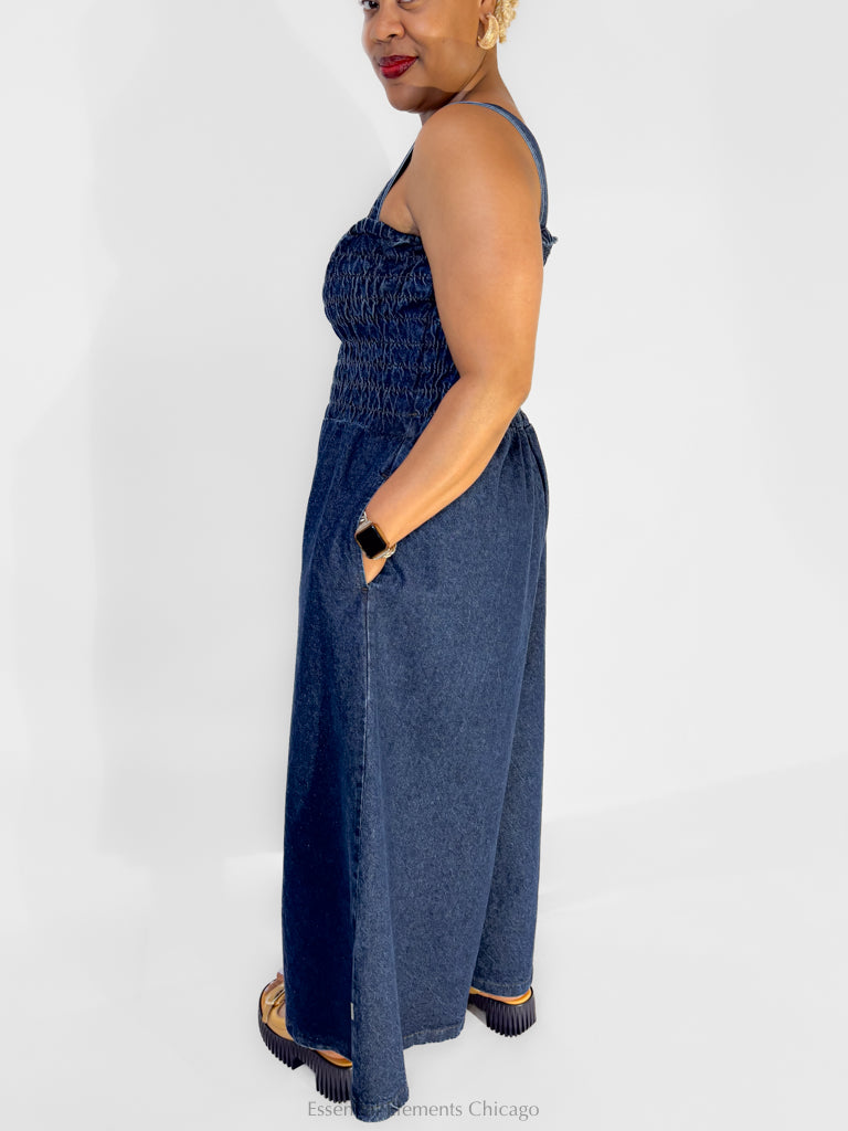 Luukaa Wren Denim Jumpsuit