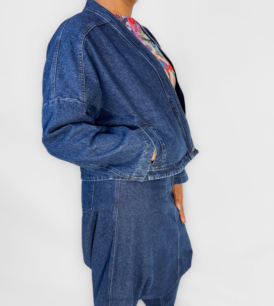 Luukaa Tatum Cropped Denim Jacket - Essential Elements Chicago