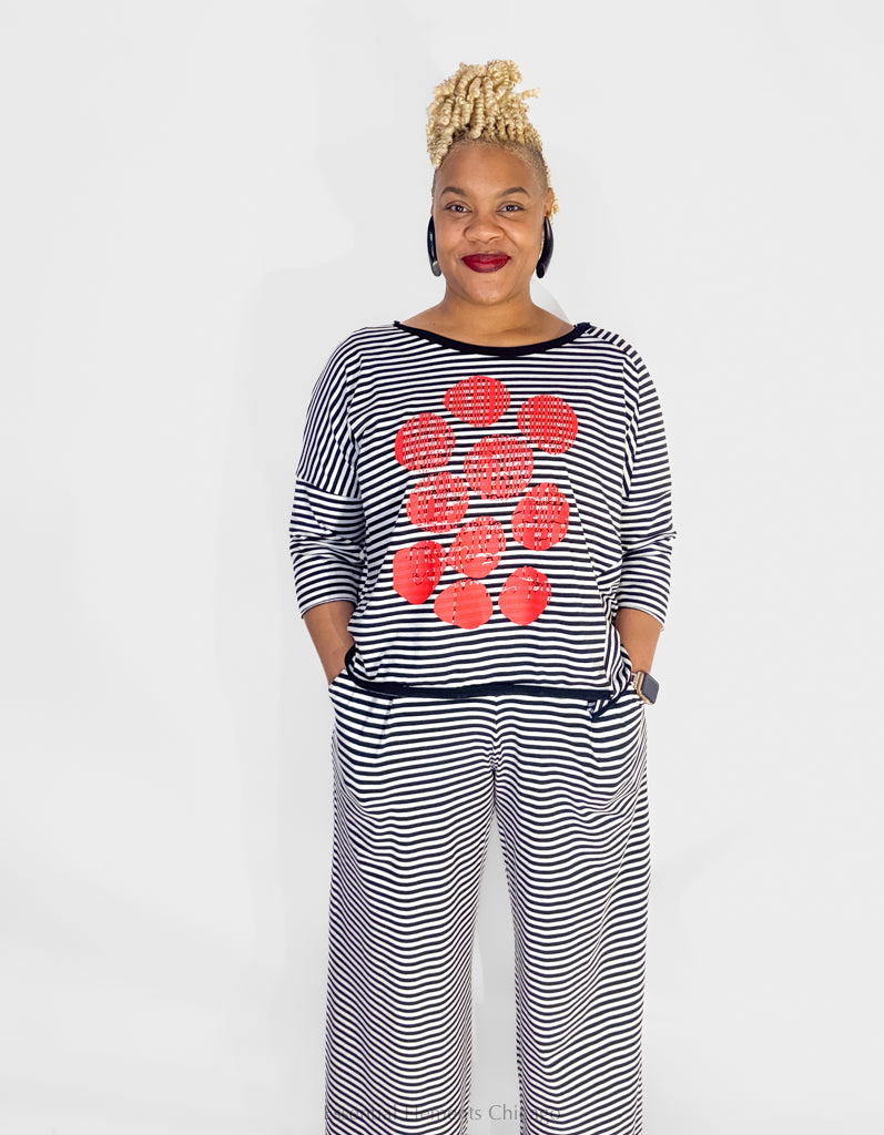 Luukaa Tessa Striped Top - Essential Elements Chicago