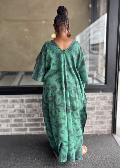 Handworks Olena Dress, Emerald