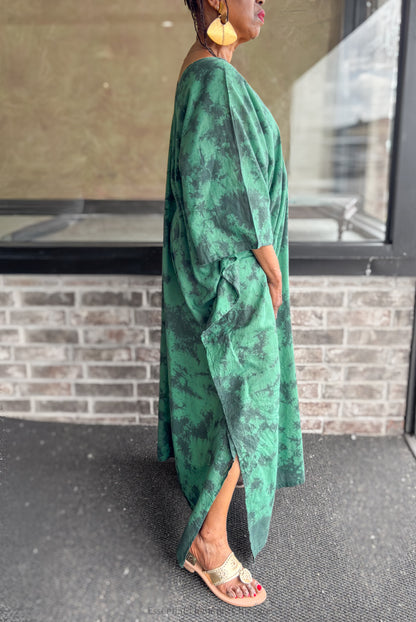 Handworks Olena Dress, Emerald