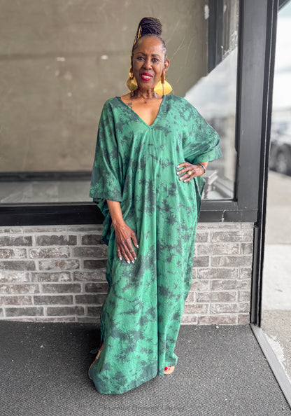 Handworks Olena Dress, Emerald