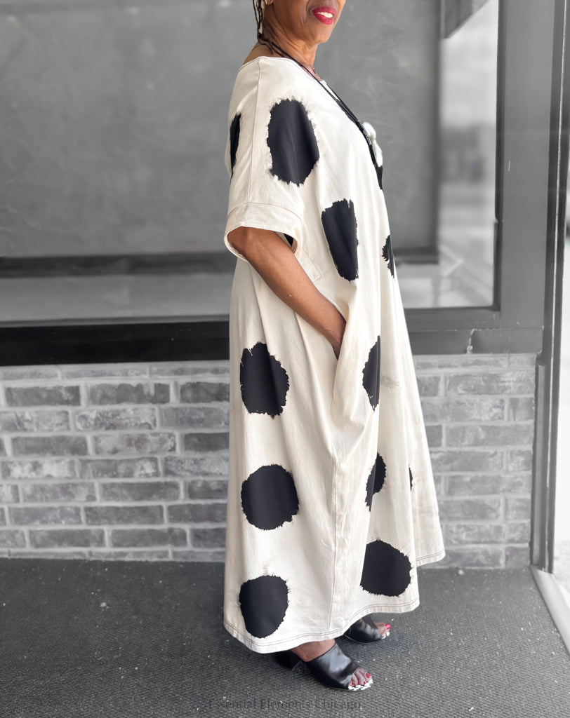 Handworks Alice Dress, Black & White