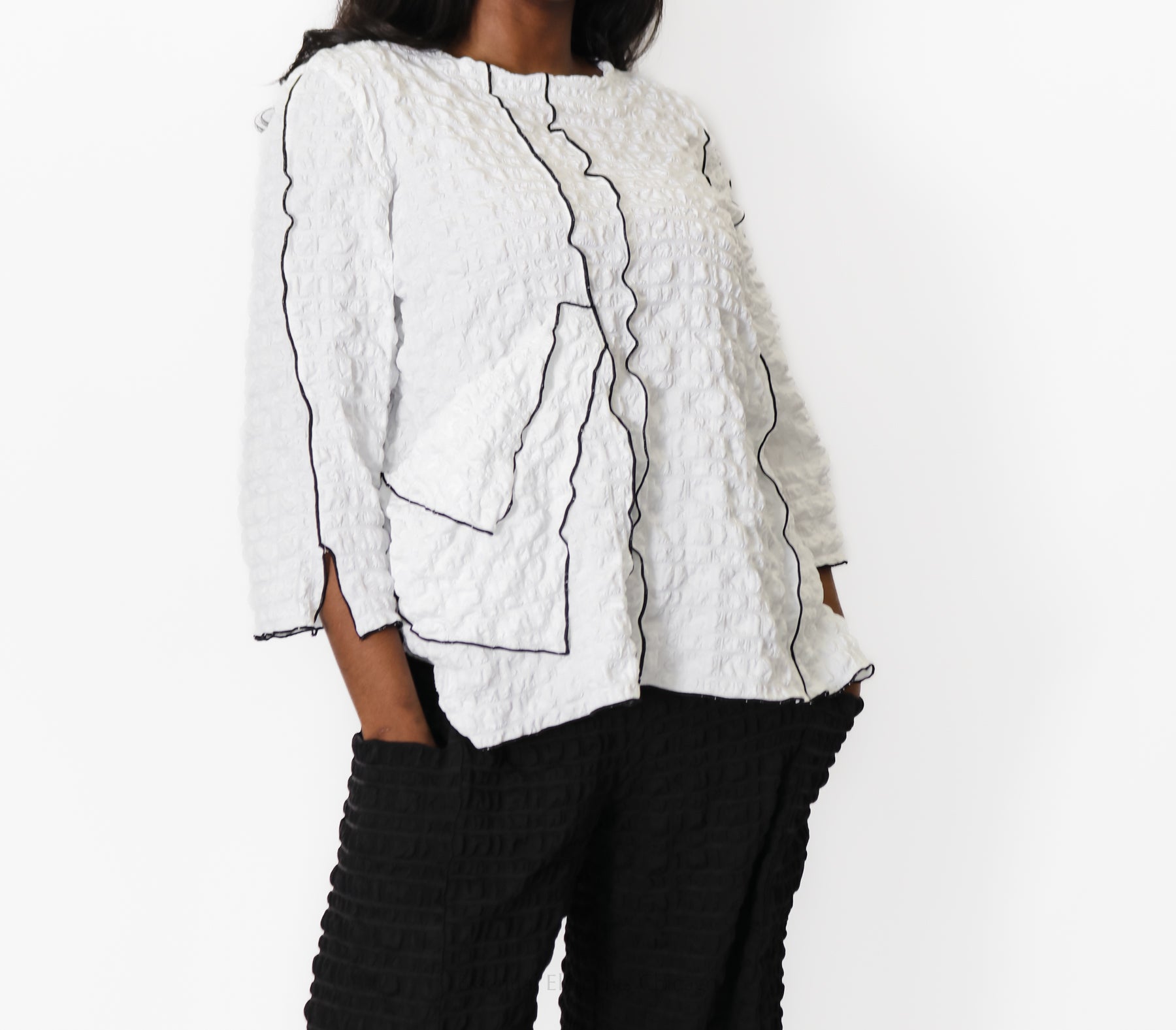 Moonlight Textured Pucker Top