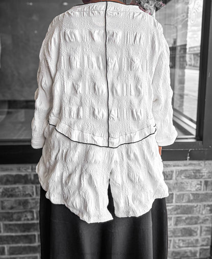 Moonlight Big Popcorn Tunic, White