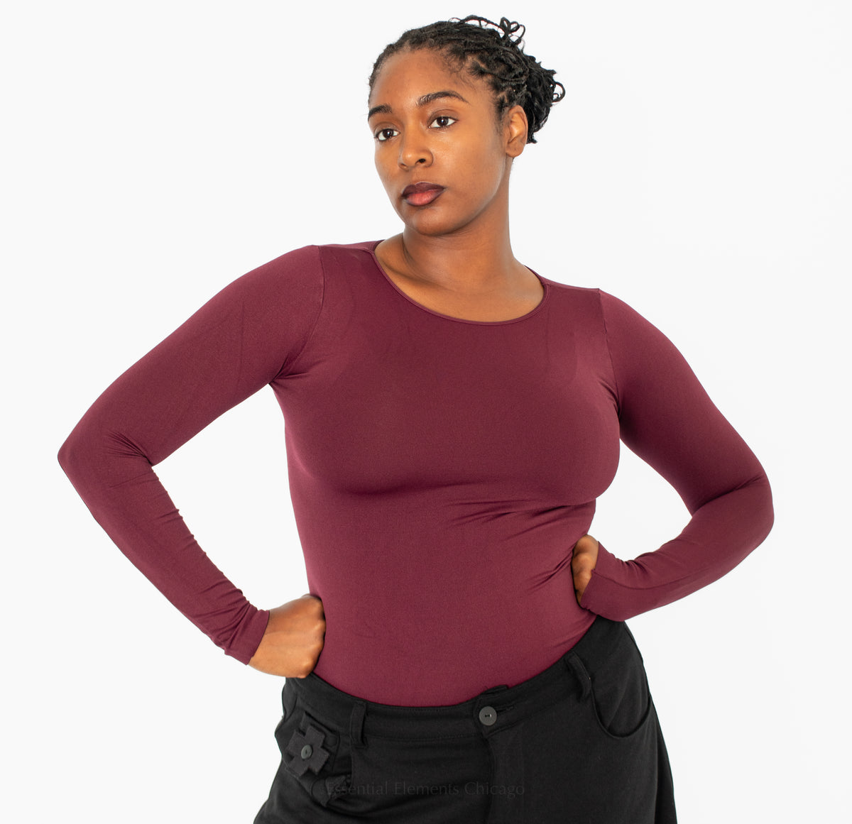 Niki Biki Long Sleeve Crew Neck Top