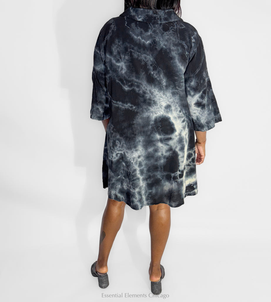 Oh My Gauze Shelly Dress, Marble Black
