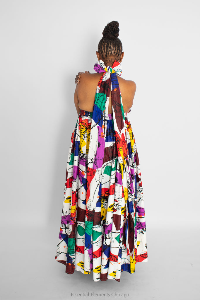 Mosaic Halter Dress