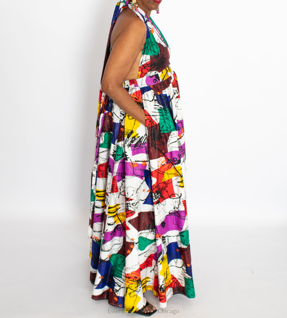 Mosaic Halter Dress