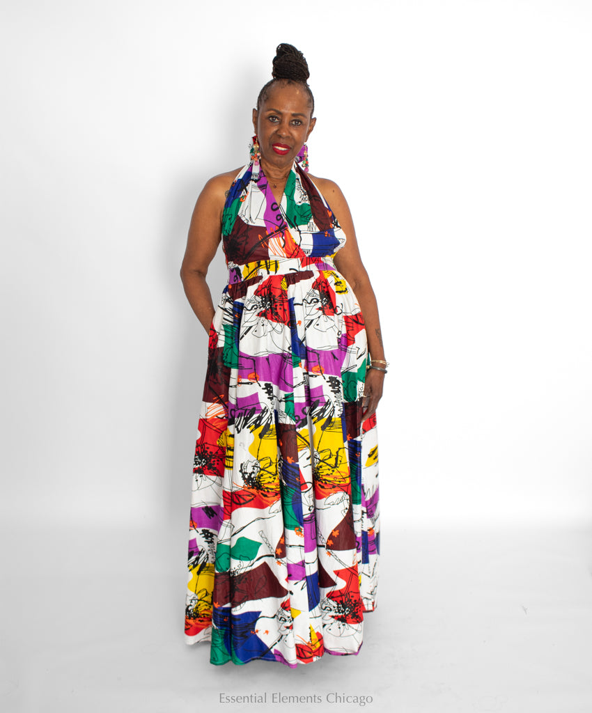 Mosaic Halter Dress