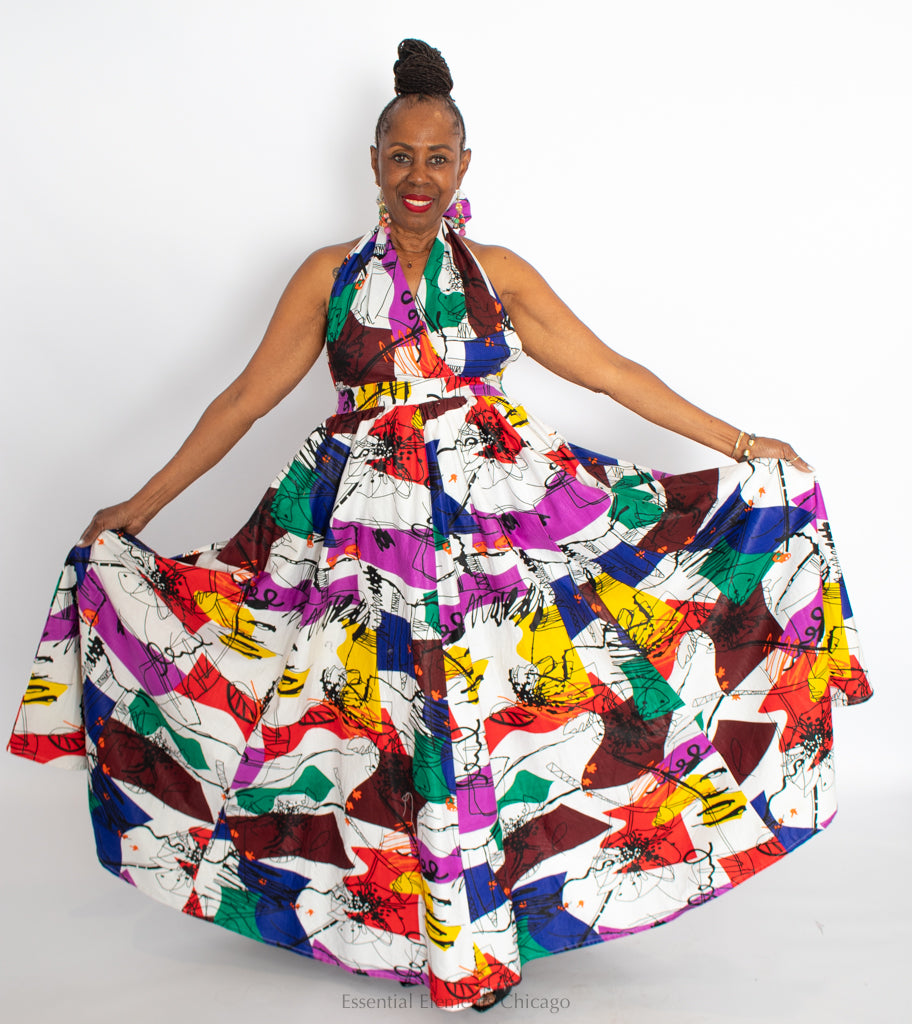 Mosaic Halter Dress