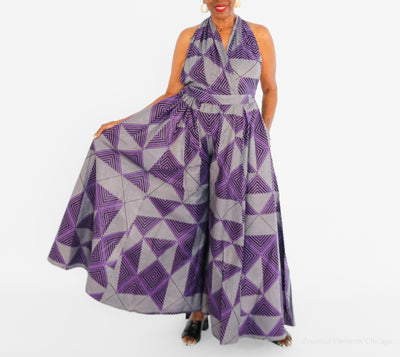 Royal Flow Palazzo Jumpsuit - Essential Elements Chicago
