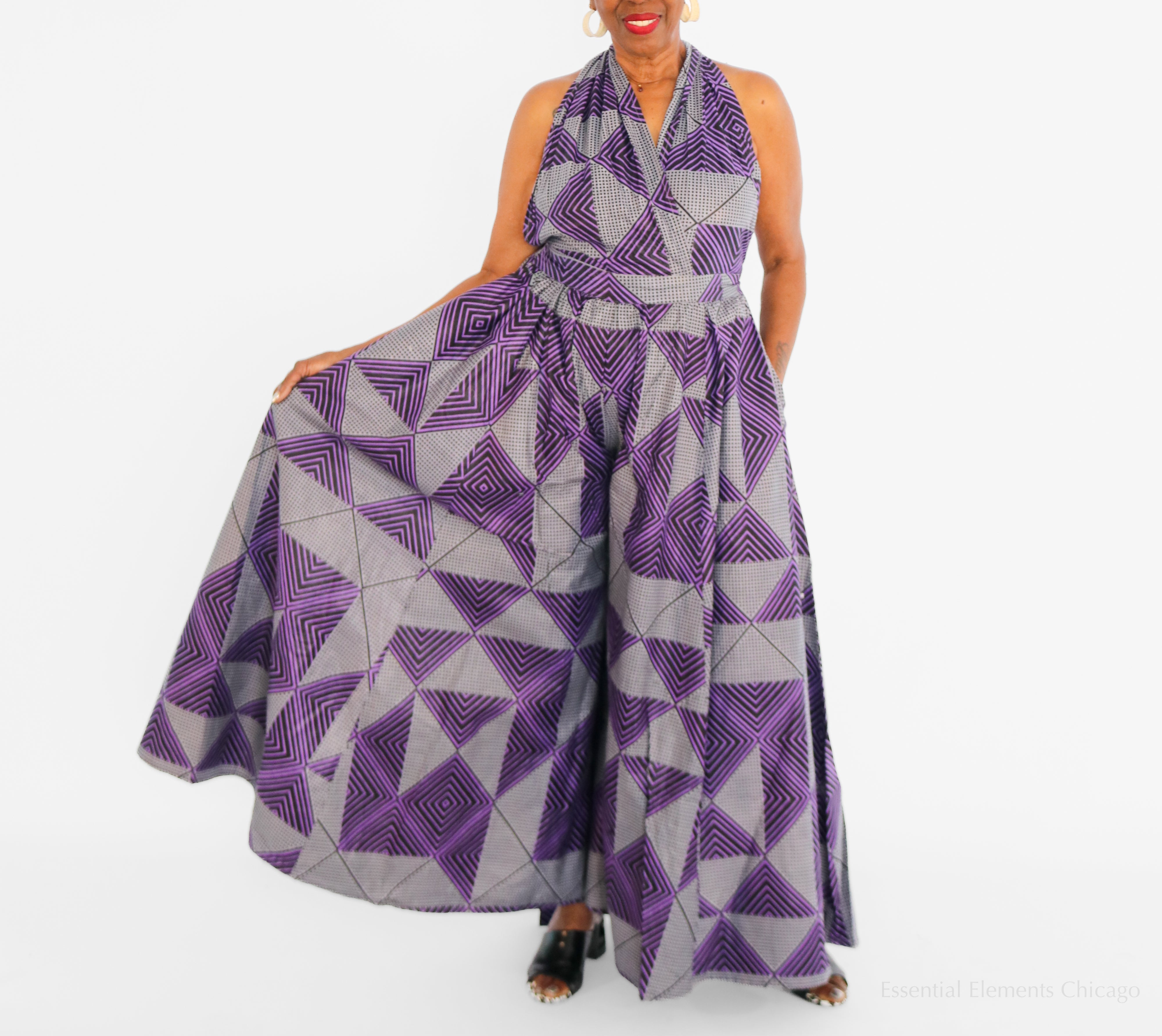 Royal Flow Palazzo Jumpsuit - Essential Elements Chicago