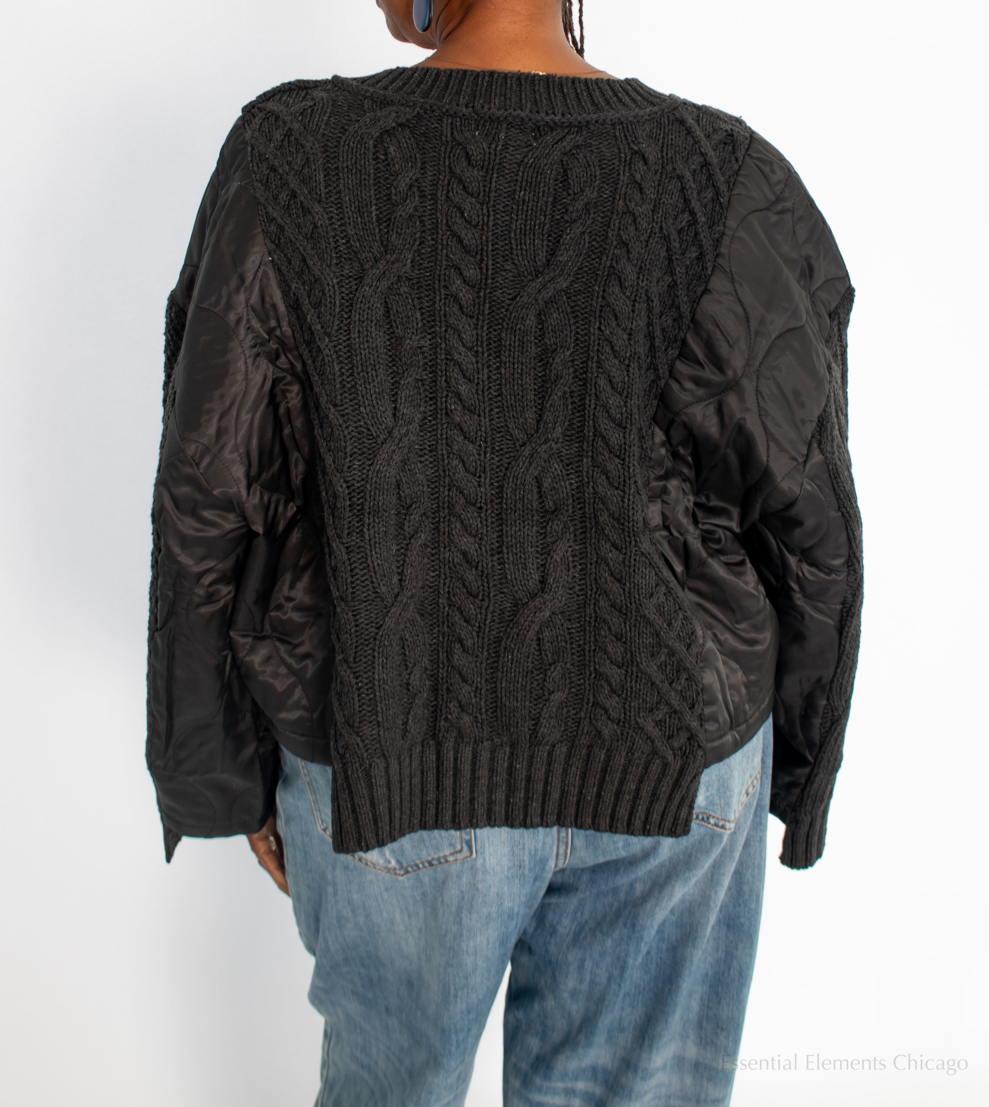 POL Texture Talk Pullover, Black