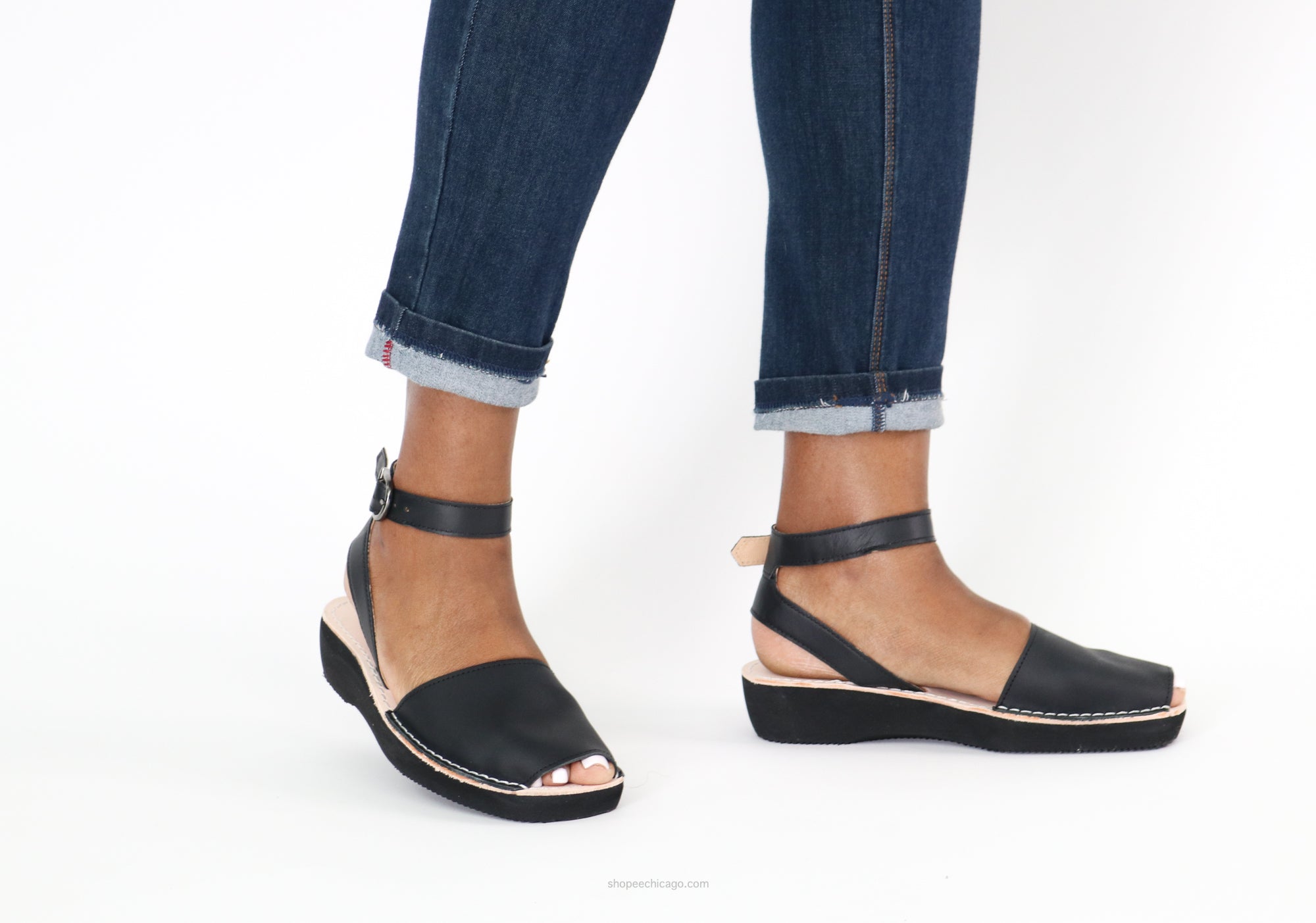Pons Mediterranean Sandal, Black - Essential Elements Chicago