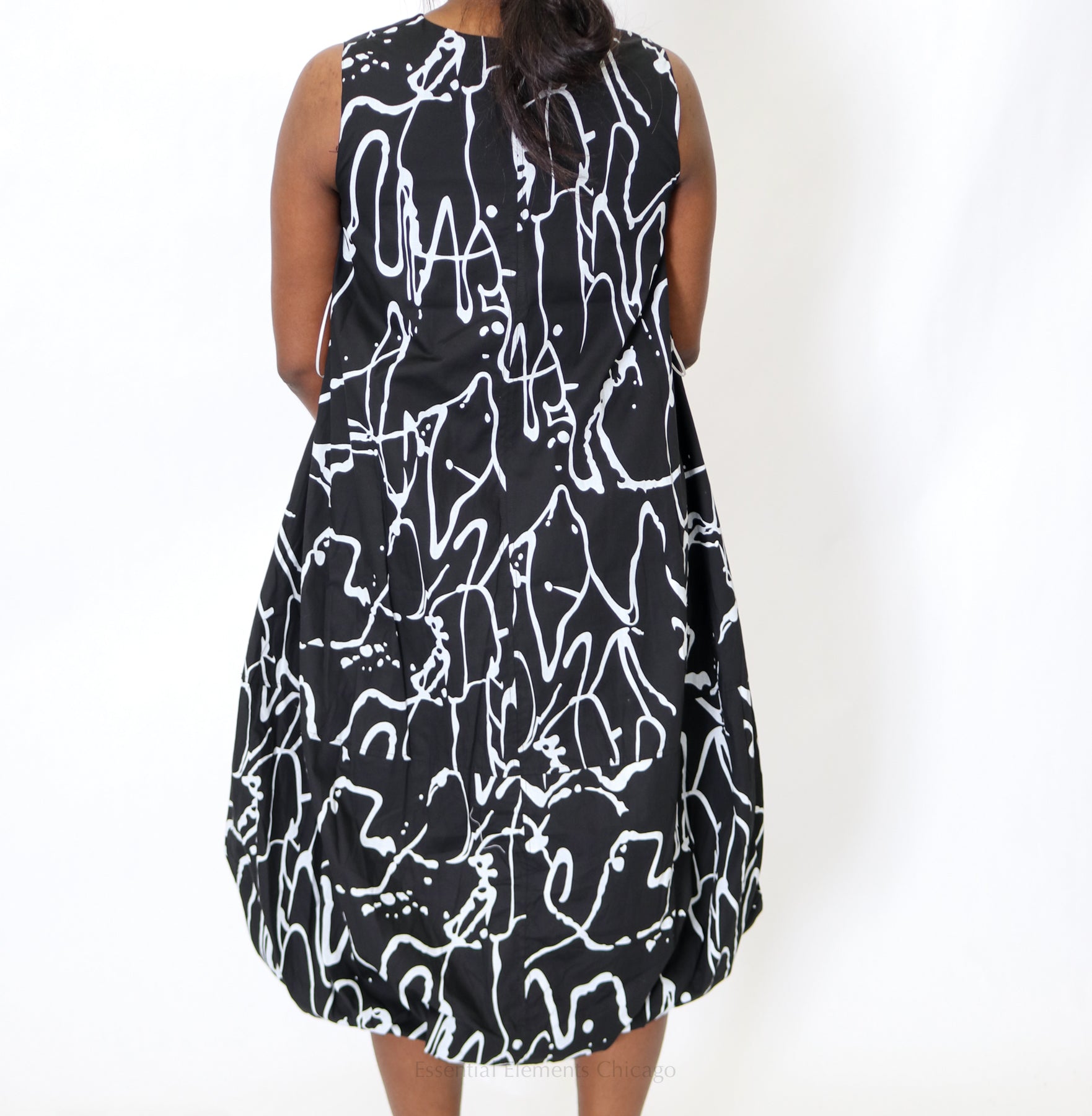 Scribble Print Bubble Dress - Essential Elements Chicago