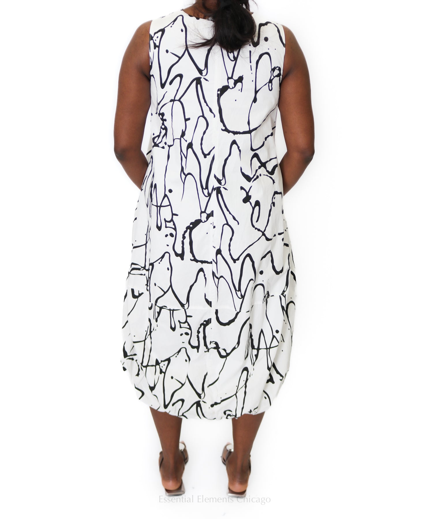 Scribble Print Bubble Dress - Essential Elements Chicago