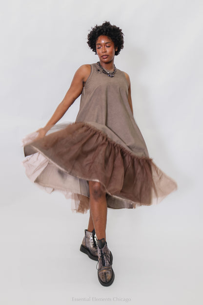 Pluslavie Mesh Dress II, Chocolate