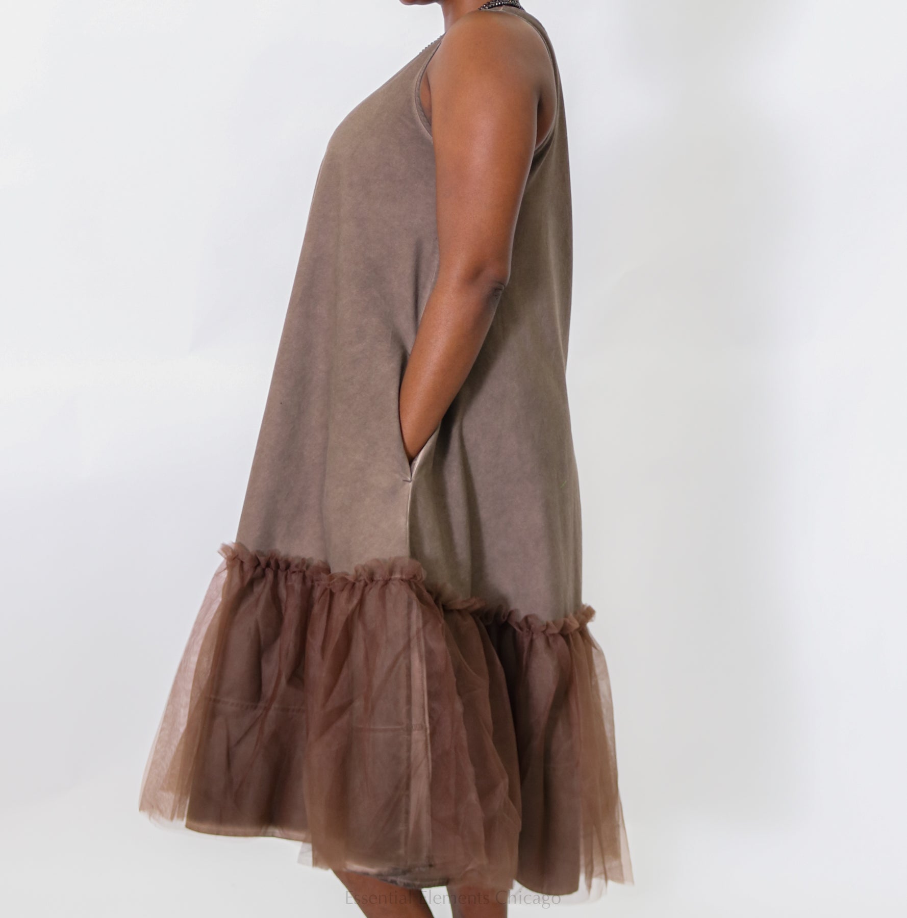 Pluslavie Mesh Dress II, Chocolate