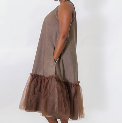 Pluslavie Mesh Dress II, Chocolate