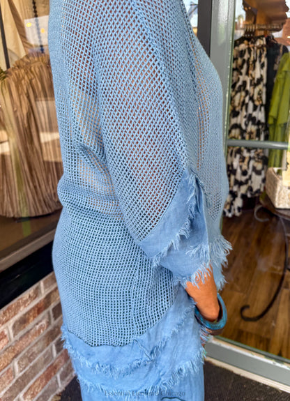 Saga Frayed Hem Top